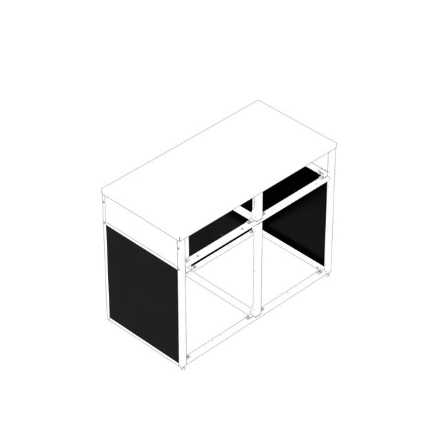 Skotte 1208 Cover Panels Black (4 pcs), H 650 mm