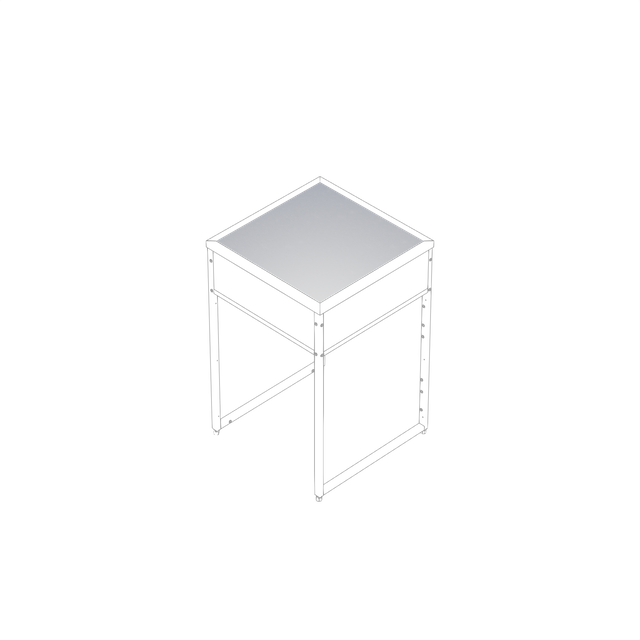 Skotte 552 Cover Plate for One Unit – Stainless Steel Cover Plate for Base Module Worktop