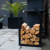 Black Metal Firewood Rack