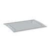 Entrance Ceiling Aluminum Polycarbonate Curved Silver/Black Bracket, Transparent Top