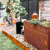 Corten 18×100 cm Clear Edge Protection & Lawn Edging 4-Pack