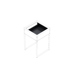Skotte 538 Drawer Black, H 180mm Small Drawer for Base Module