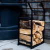 Black Metal Firewood Rack