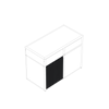 Skotte 538 Door Black, 1 pc, H 650mm Door for Base Module