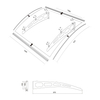 Entrance Ceiling Aluminum Polycarbonate Curved Silver/Black Bracket, Transparent Top